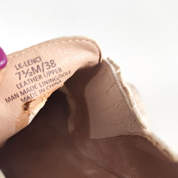 Lucky Brand Snakeskin Leather Flat Loafers 7.5 / 38 Pointy Toe Slip On Western - Picture 8 of 8